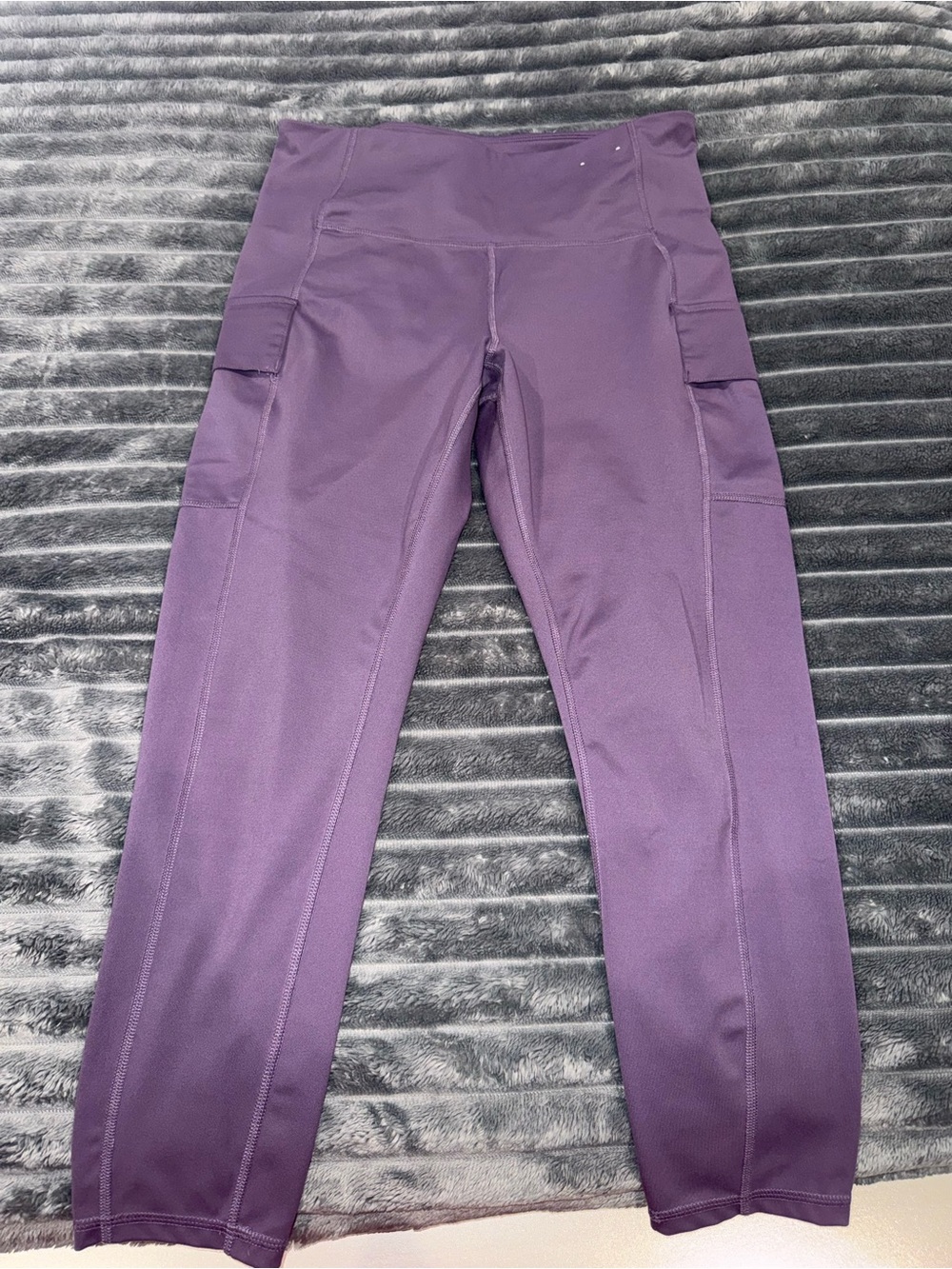 Xersion Active Wear Purple High-Waist 7/8 Ankle Leggings